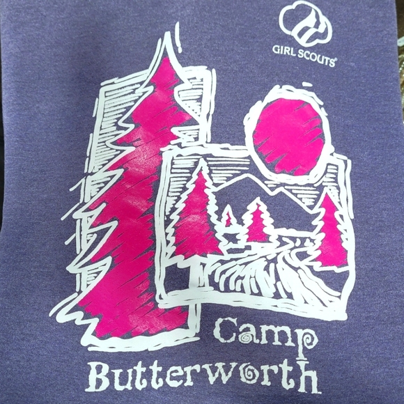Vintage Girl Scouts Camp Butterworth Crewneck Sweatshirt Size XL - Picture 2 of 6